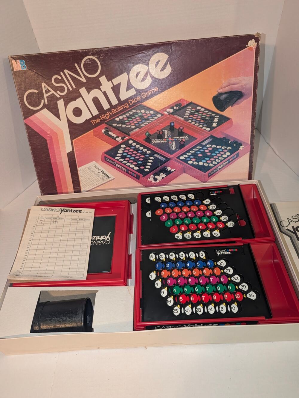 Vintage 1998 Casino Yahtzee Dice Game Milton Bradley COMPLETE